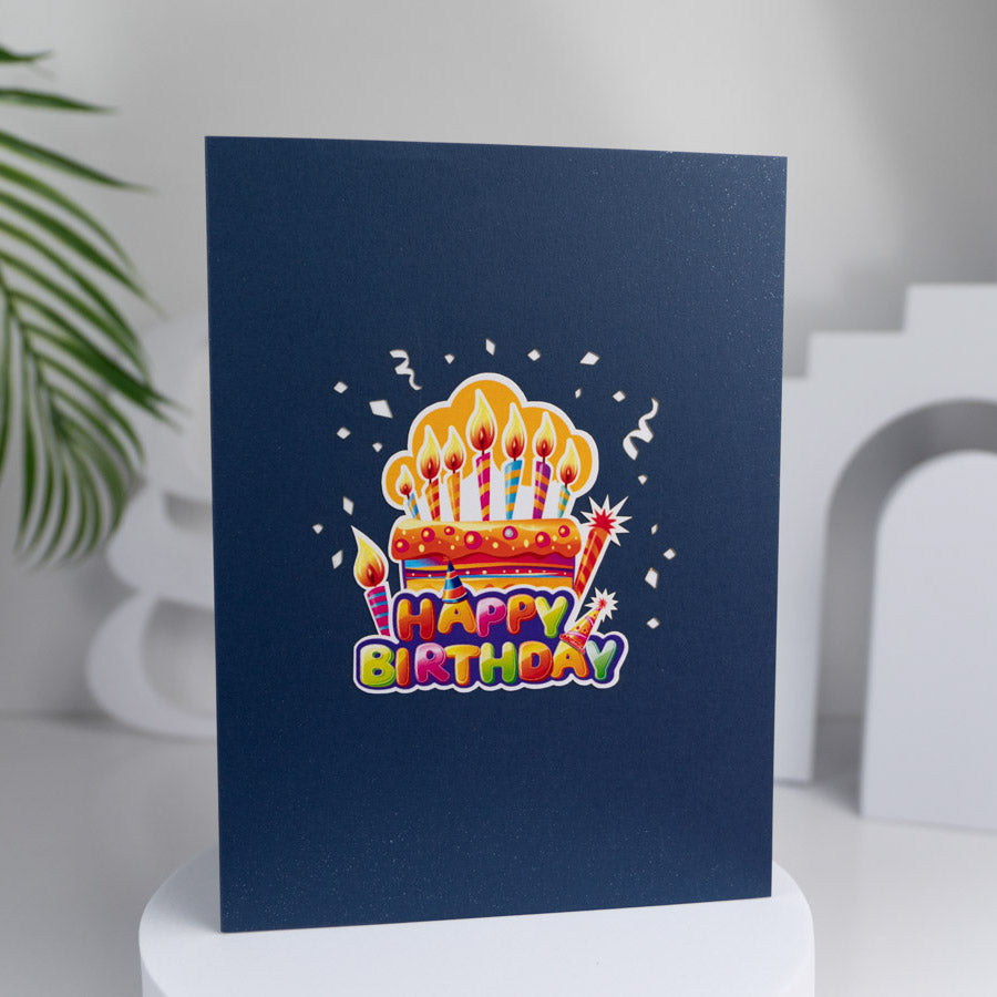 Cake and Candle Birthday Pop-Up Card
